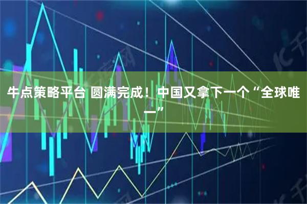 牛点策略平台 圆满完成！中国又拿下一个“全球唯一”